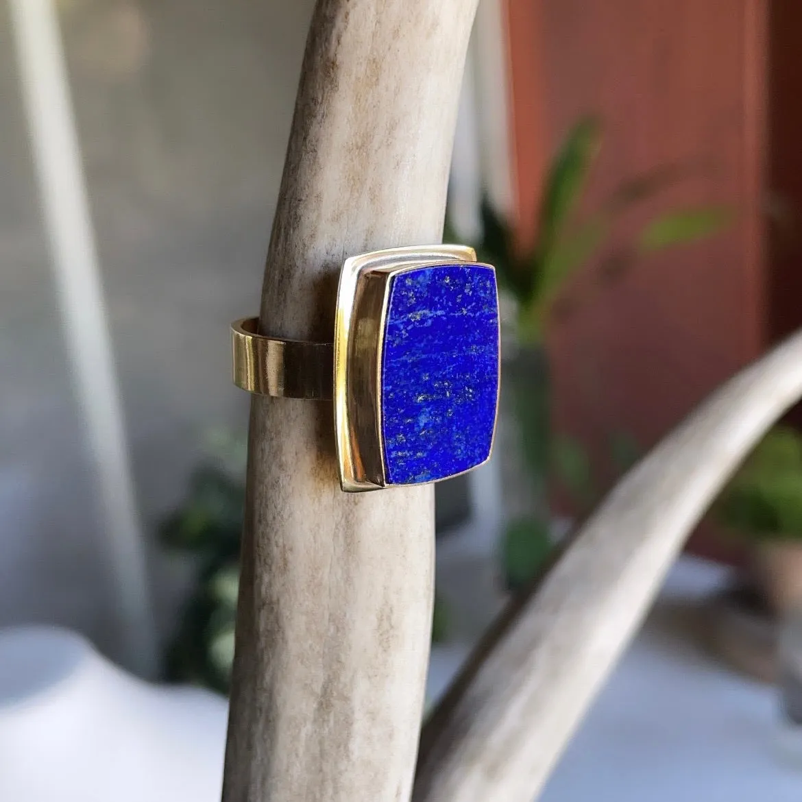 Golden Rectangle Lapis ring