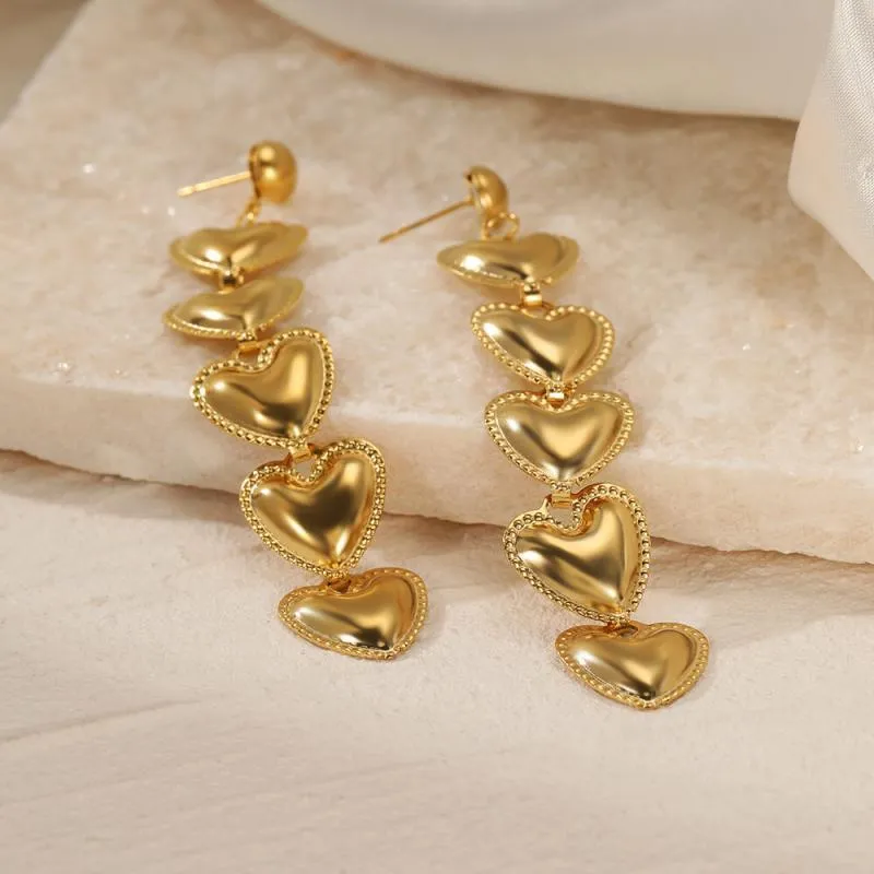 Heart Drop Earrings