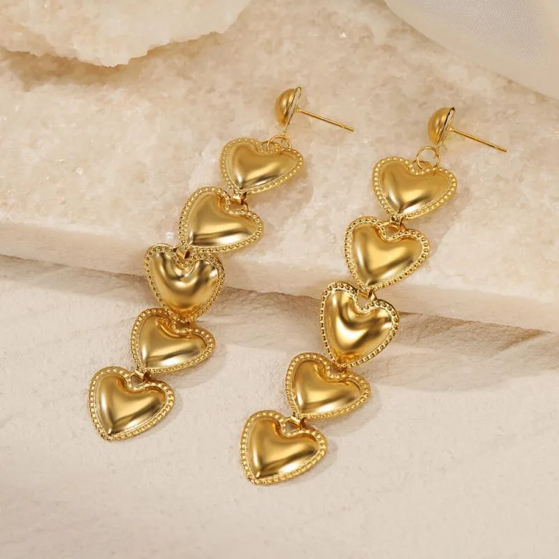 Heart Drop Earrings