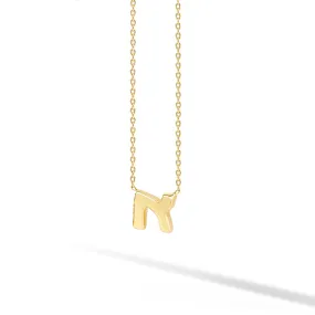 Hebrew Initial Necklace