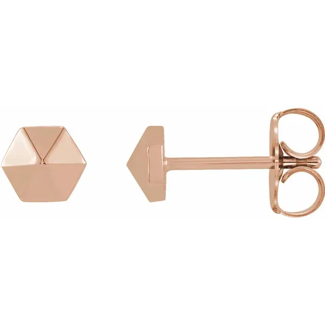 Hexagon Ear Studs