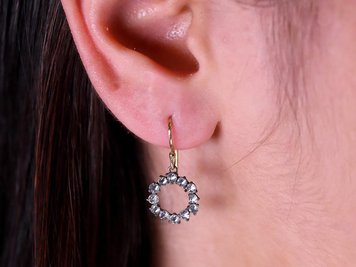 Inverted (Upside Down) Diamond Drop Earrings