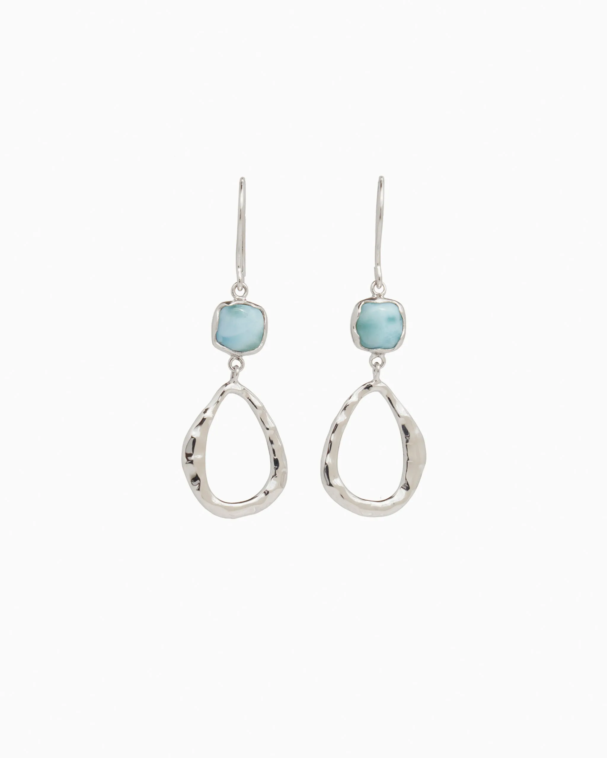 Island Rain Drop Earrings - Larimar