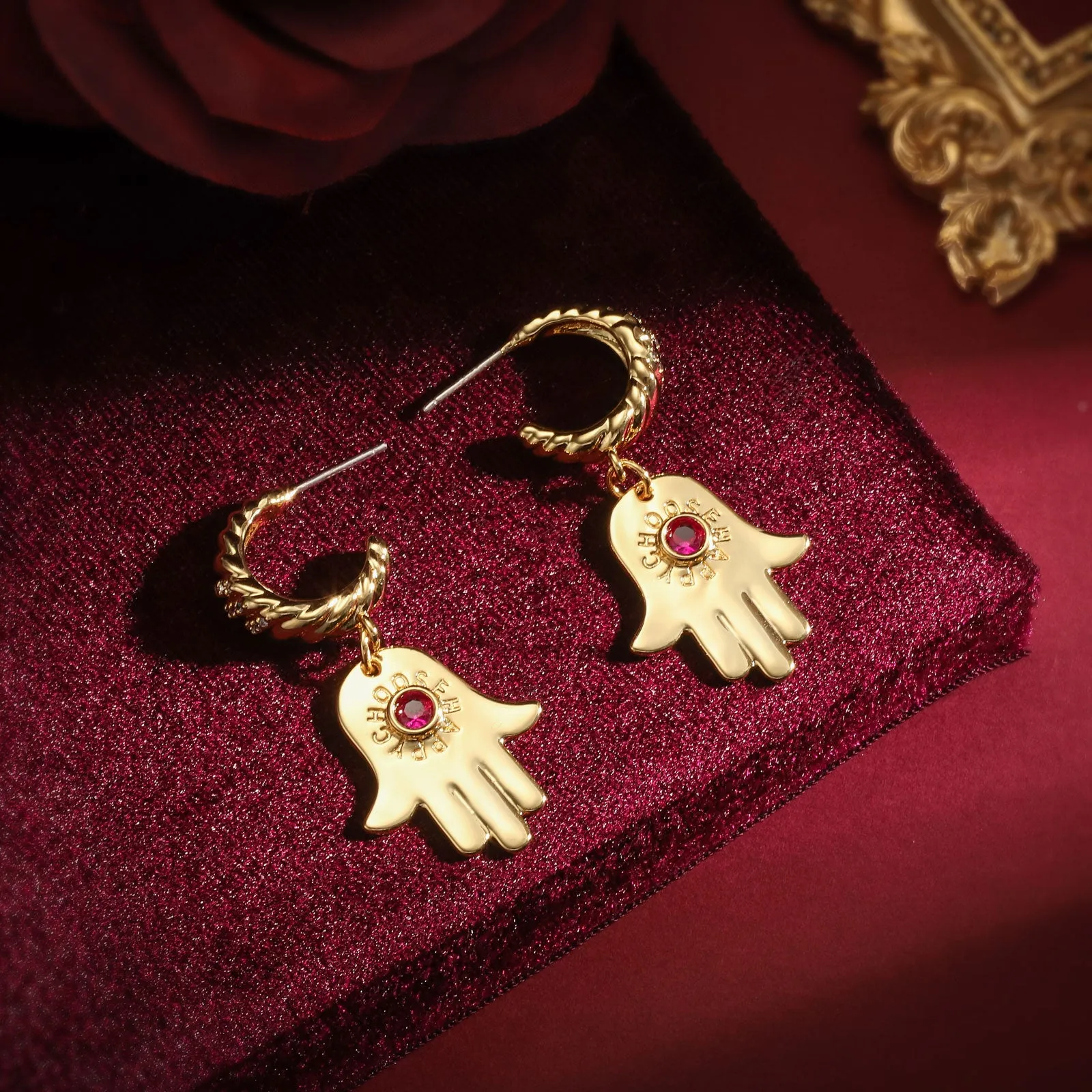 Khamsa Earrings