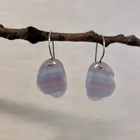 Large smooth fluorite earrings