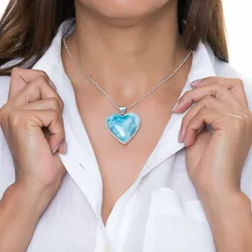 Larimar Heart Pendant Hilda