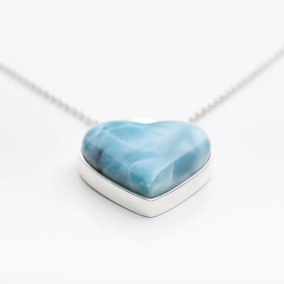 Larimar Heart Pendant Hilda