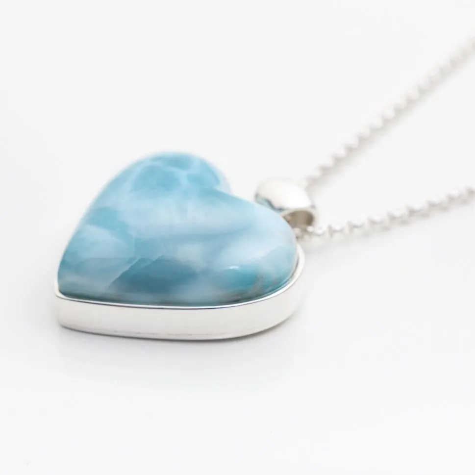 Larimar Heart Pendant Hilda