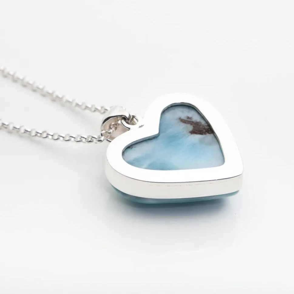 Larimar Heart Pendant Hilda