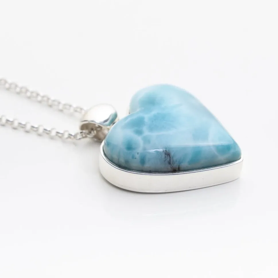 Larimar Heart Pendant Hilda