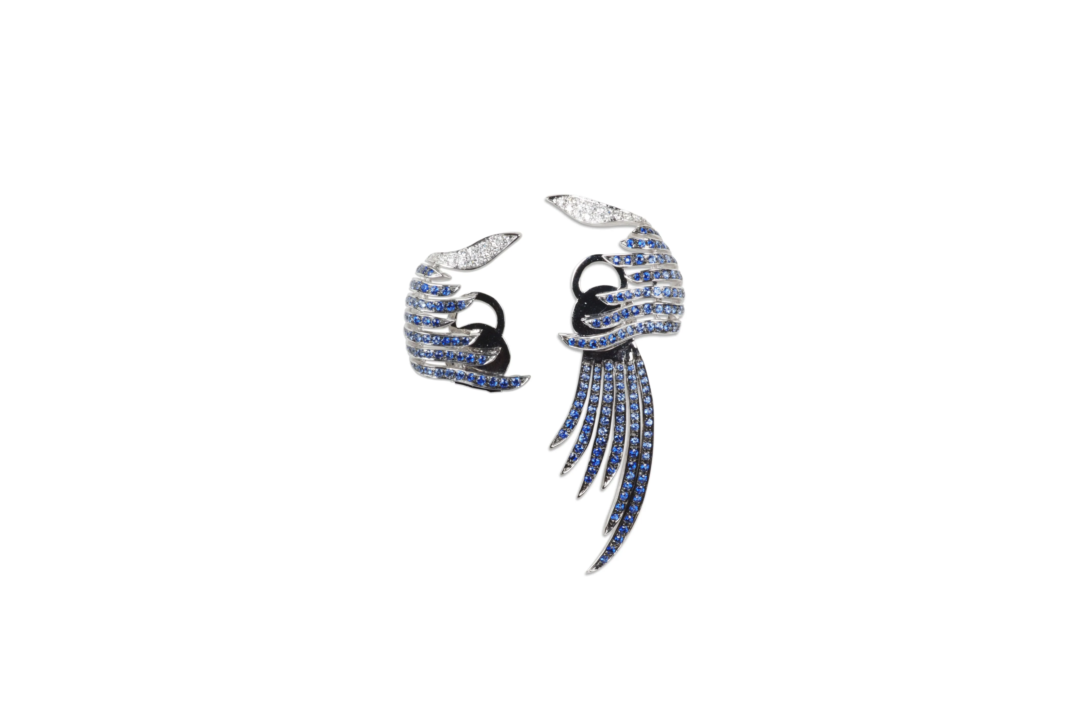 Le Phoenix Enchanted Sapphire & Diamond Ear climber Earrings