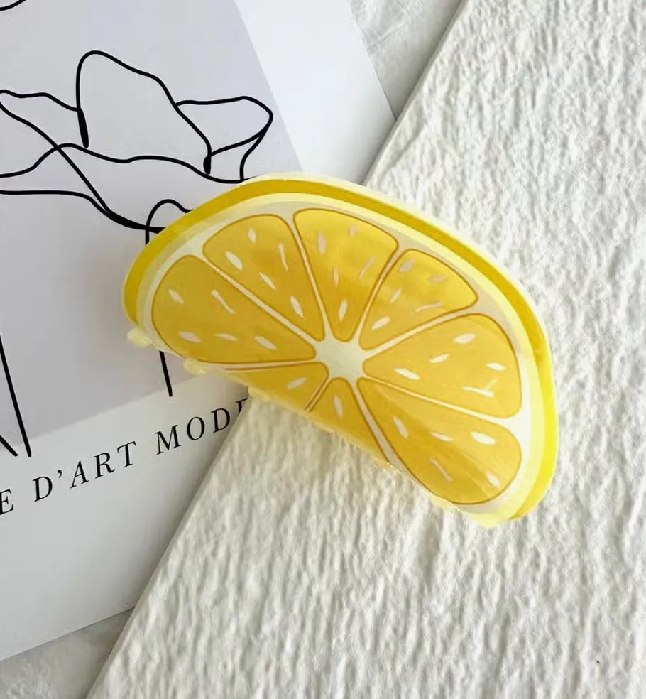 Lemon Slice Fruit Claw Clip