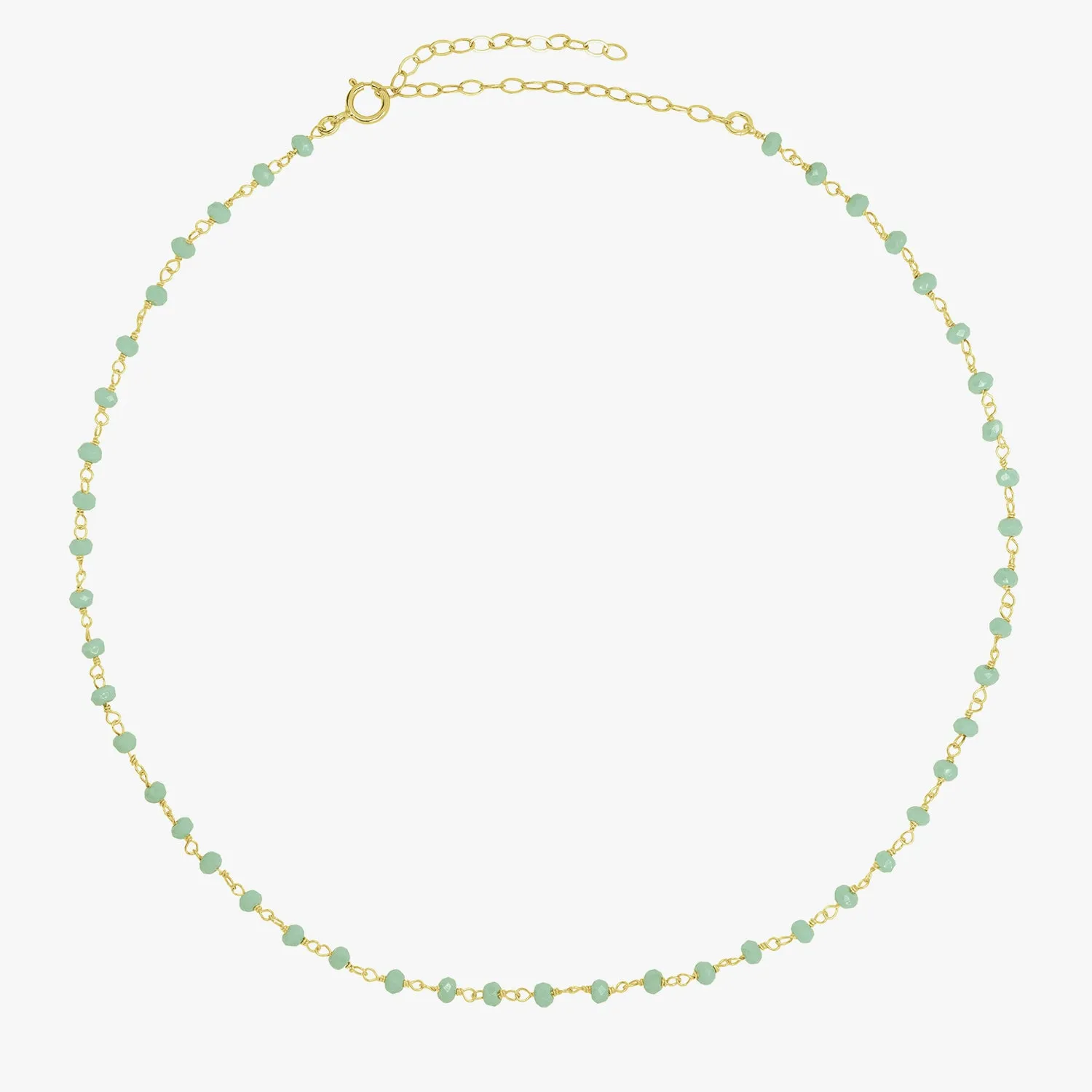 Lite Green Agate Choker