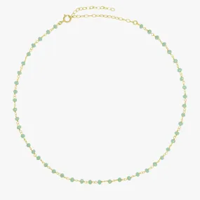 Lite Green Agate Choker