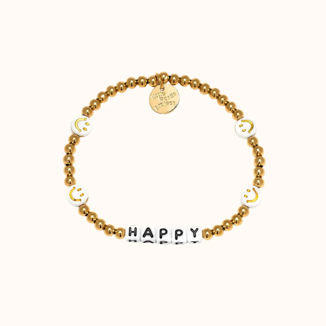 Little Words Project Waterproof Gold Bracelets