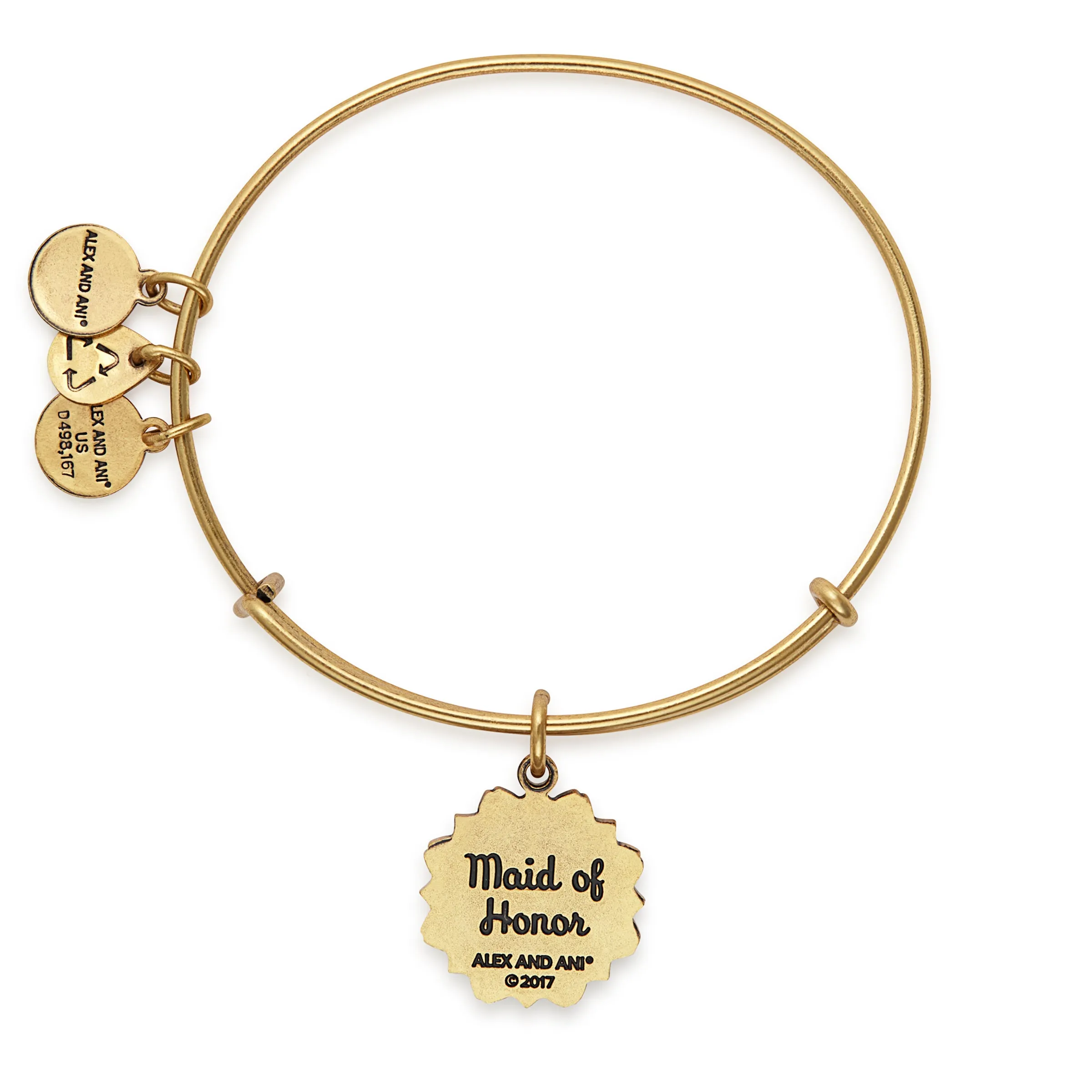 Maid of Honor Charm Bangle Bracelet