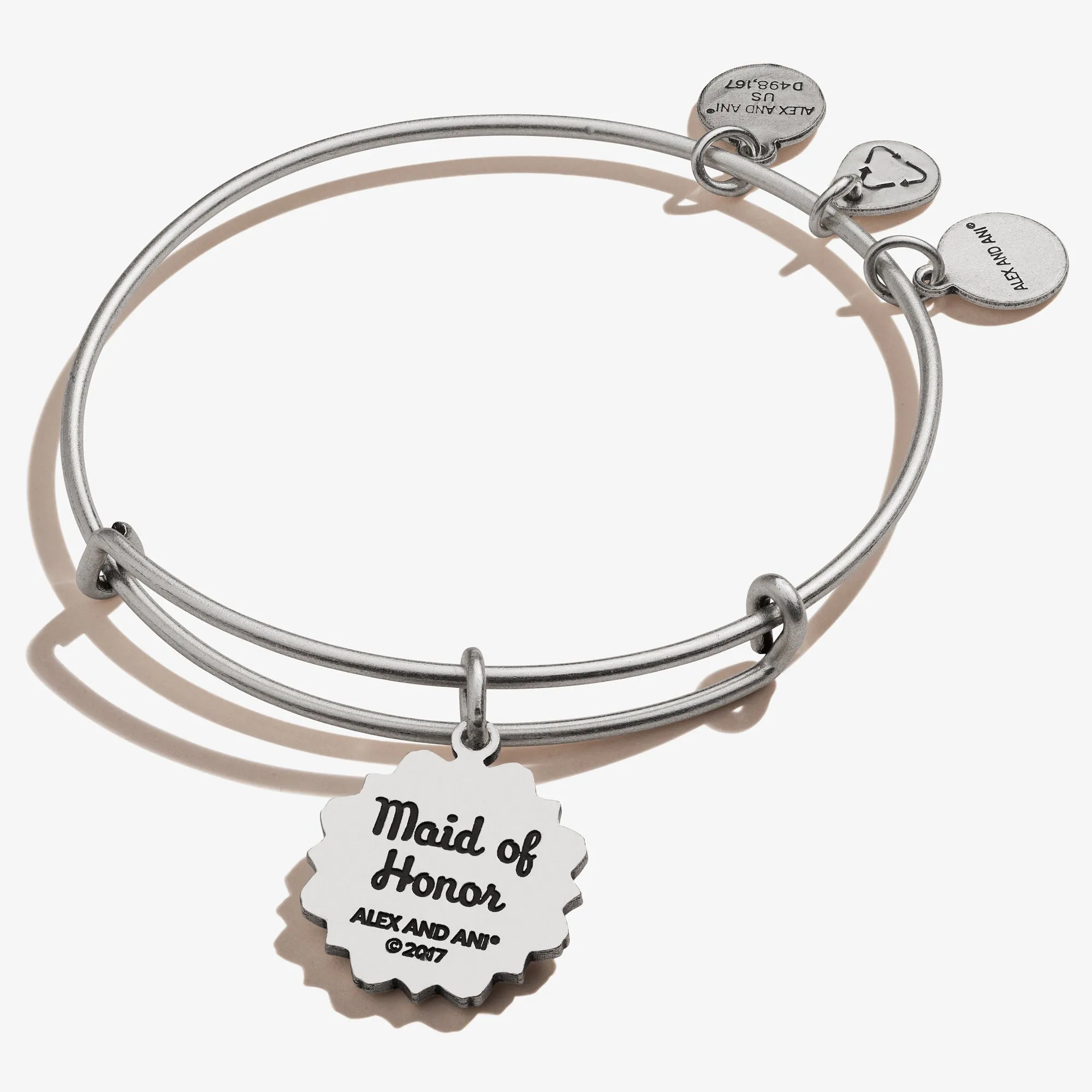 Maid of Honor Charm Bangle Bracelet