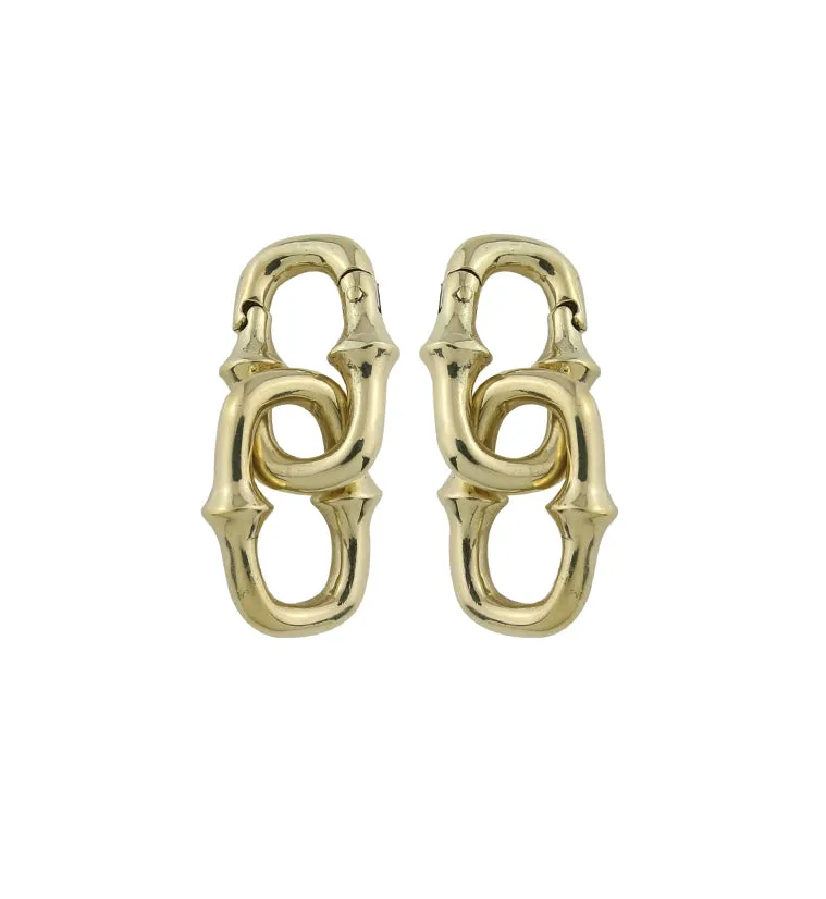 Mini OG Chain Double Link Brass Ear Weights