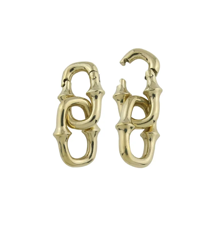 Mini OG Chain Double Link Brass Ear Weights