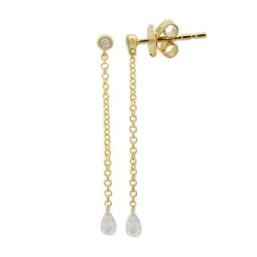 Mixed Shape Drop Chain Earring