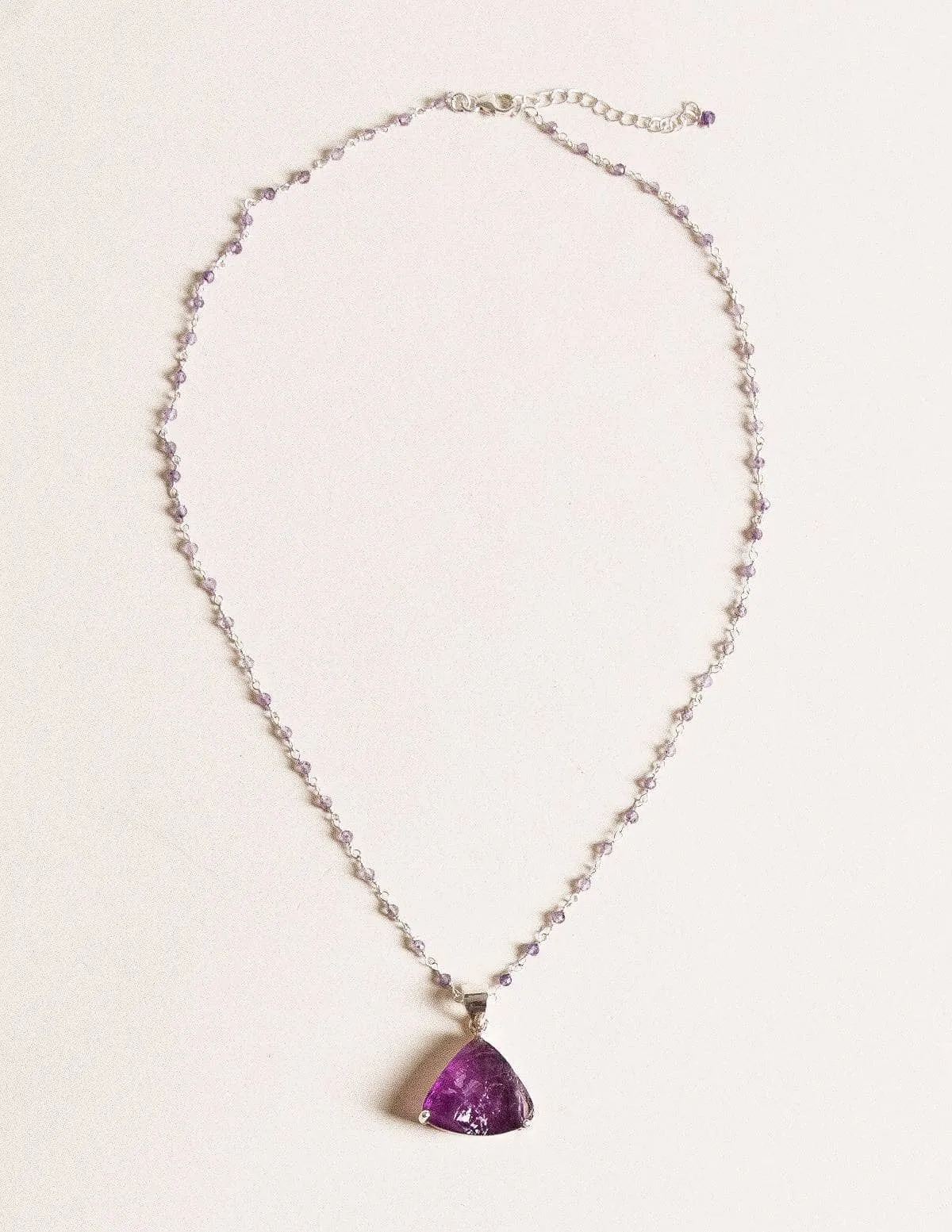 Natural Amethyst Pendant Necklace