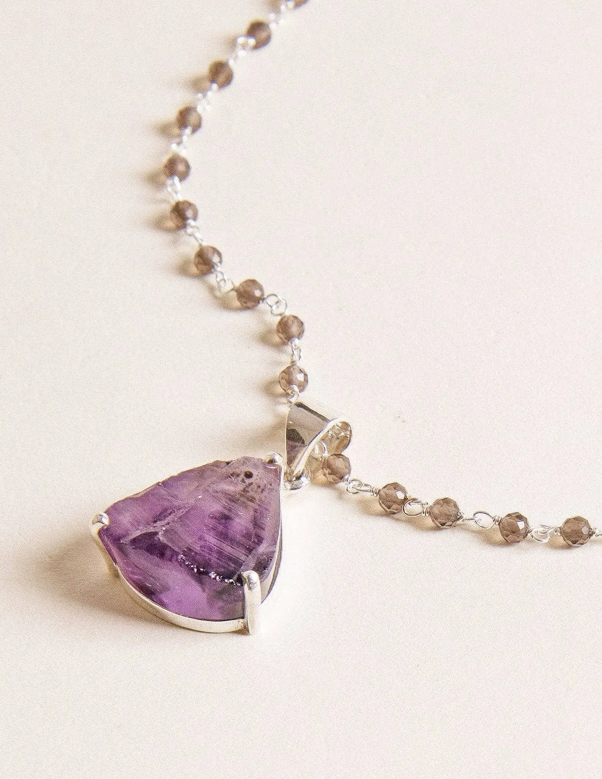 Natural Amethyst Pendant Necklace