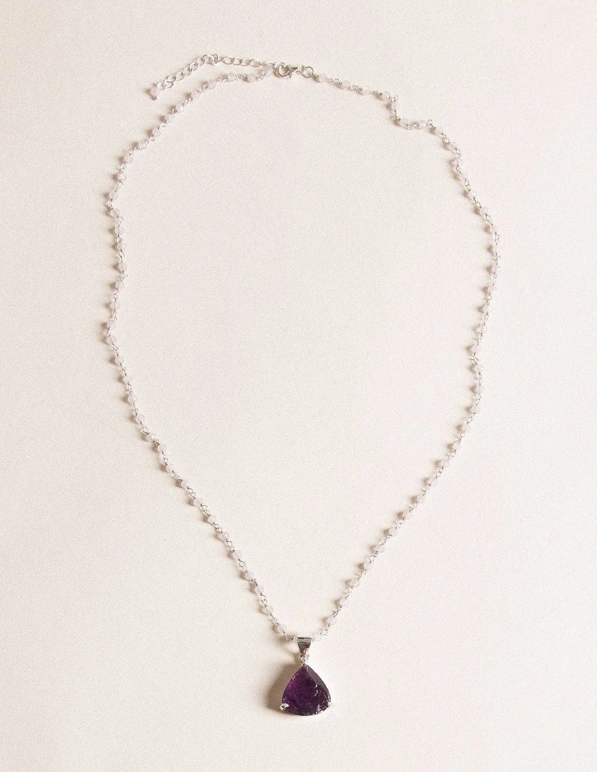 Natural Amethyst Pendant Necklace