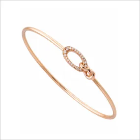 Nodo 18K Rose Gold & Diamond Bangle