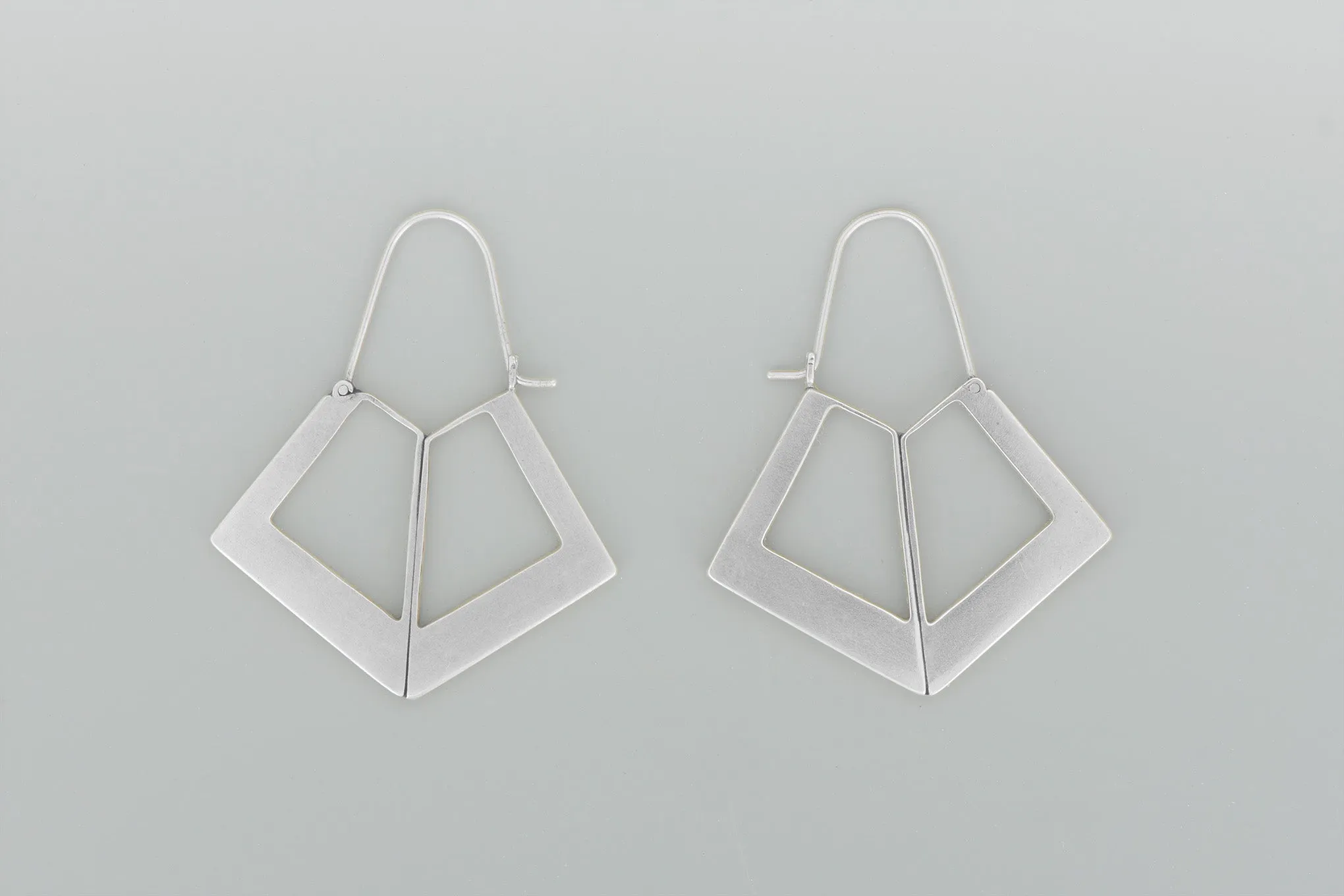 Not Round Drop Earrings SILVER