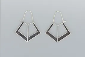 Not Round Drop Earrings SILVER