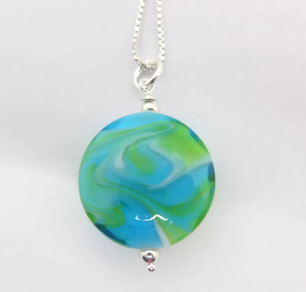 ocean watercolour mini pendant