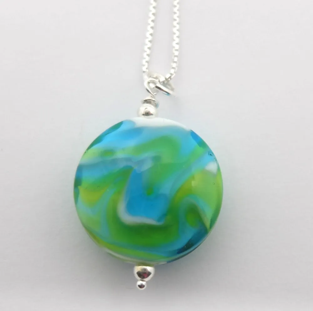 ocean watercolour mini pendant