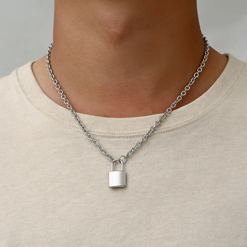 Padlock Pendant - Silver