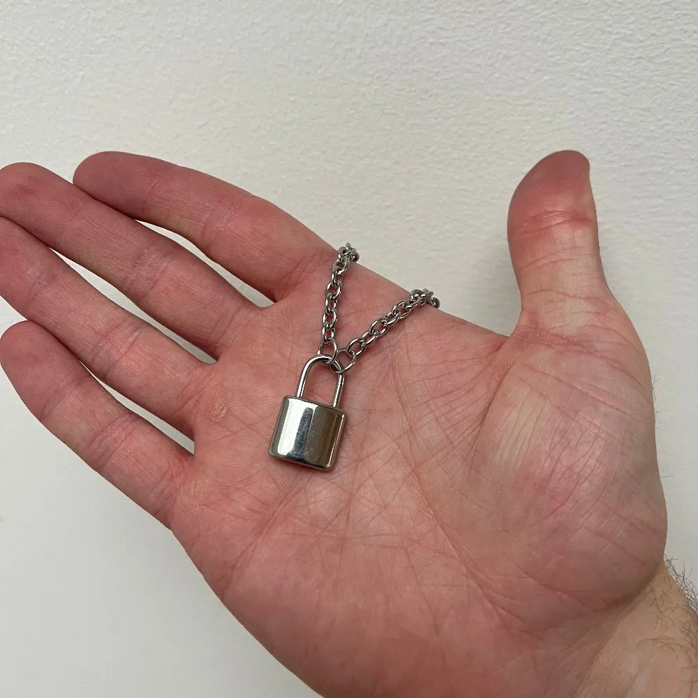 Padlock Pendant - Silver