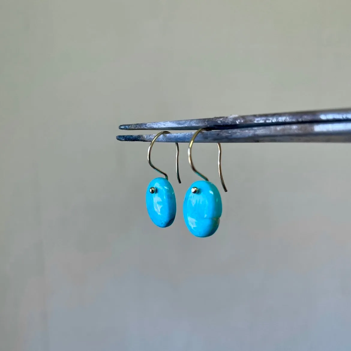 Petite turquoise earrings