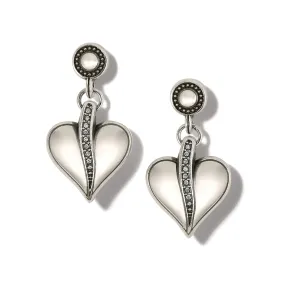 Precious Heart Post Drop Earrings