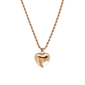 Puffy heart necklace