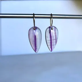 Purple fluorite point drops