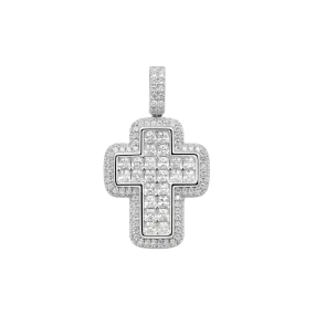 Radiant Cut Cross Pendant