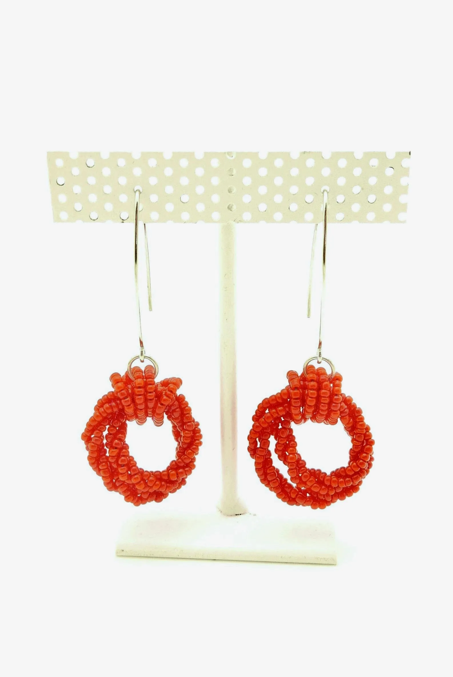 Red Tillie Drop Earrings