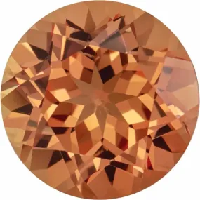 Round FAB Lab-Grown Orange Sapphire Gems