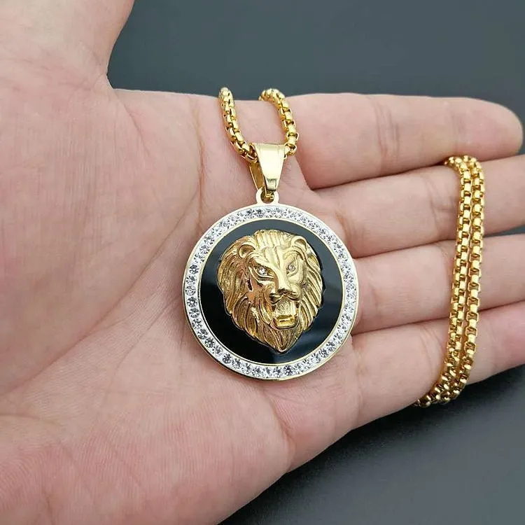 Round King Lion Pendant