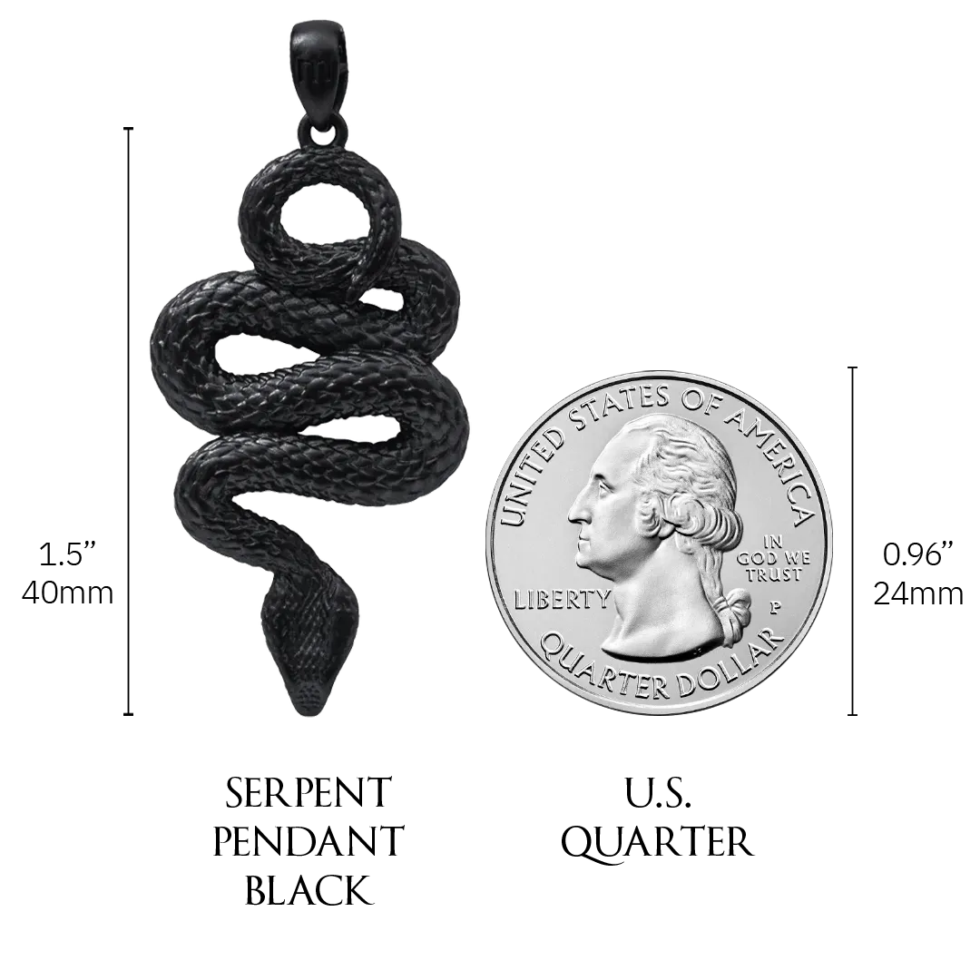 Serpent Pendant - Black