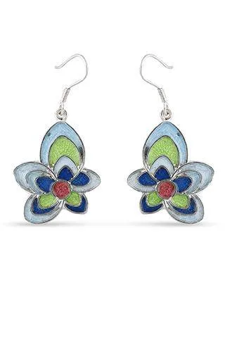 Silver - Flower Earrings