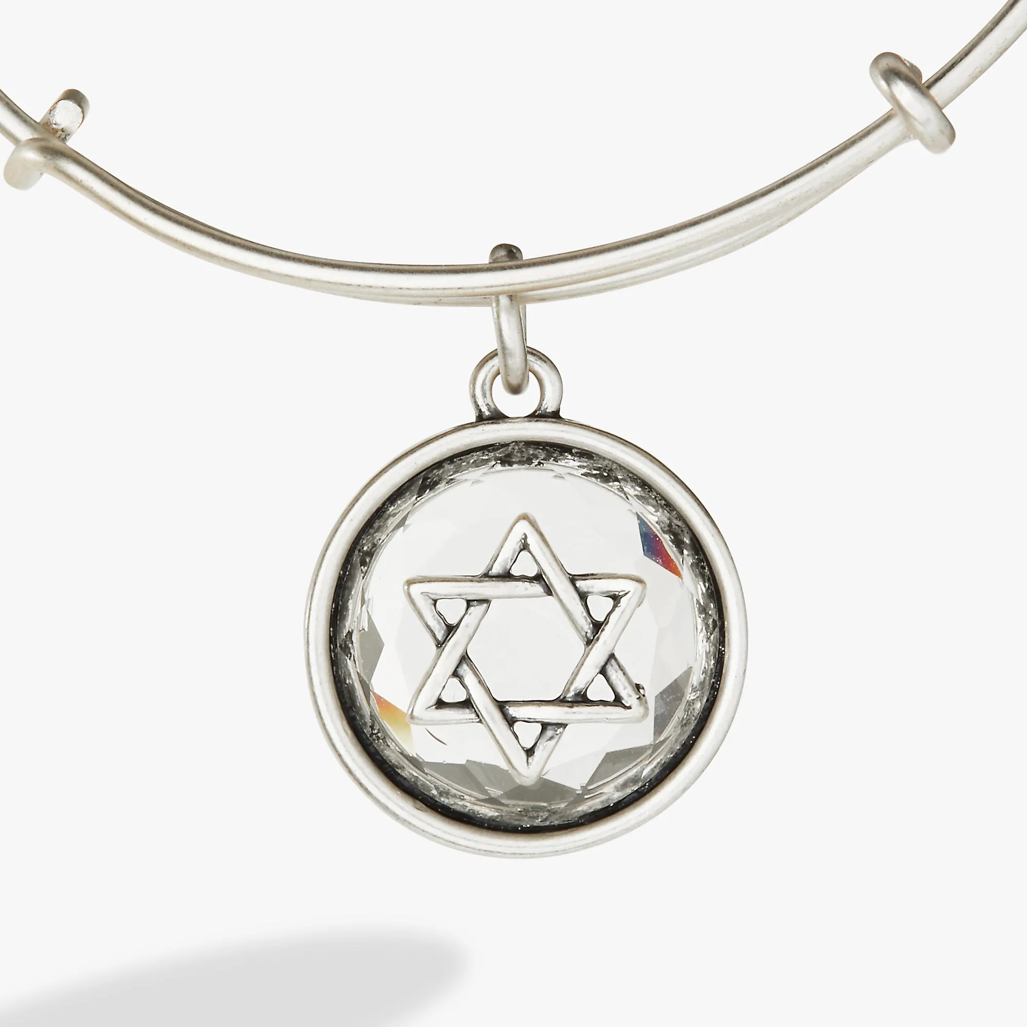 Star of David Crystal Charm Bangle