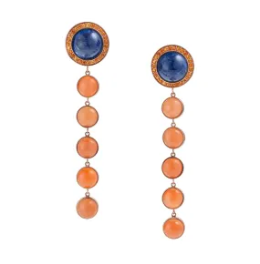 Stena Orange Moonstone Drop Earings