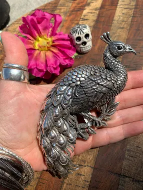 Sterling Peacock Brooch / Pendant