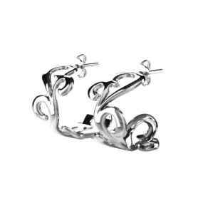 Sterling silver hoop earrings "Gia"