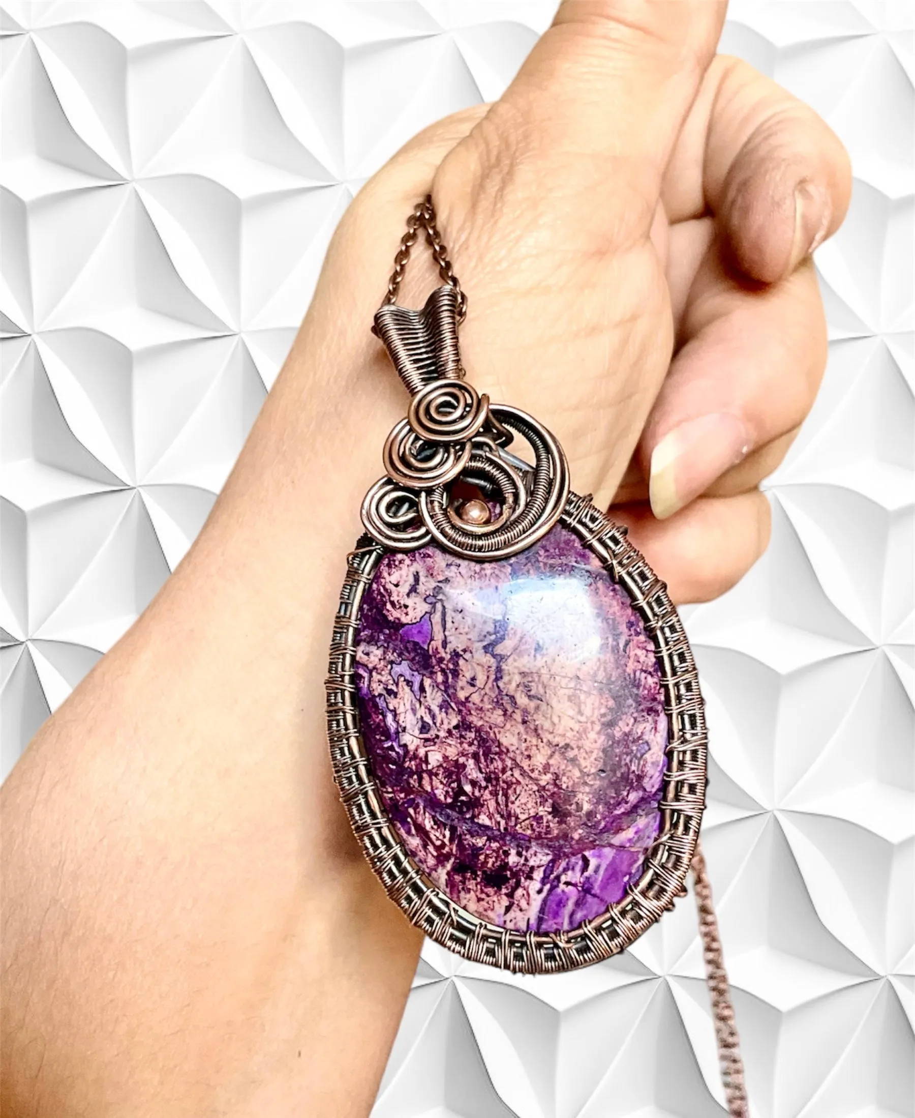 Sugilite Wire Wrapped Pendant