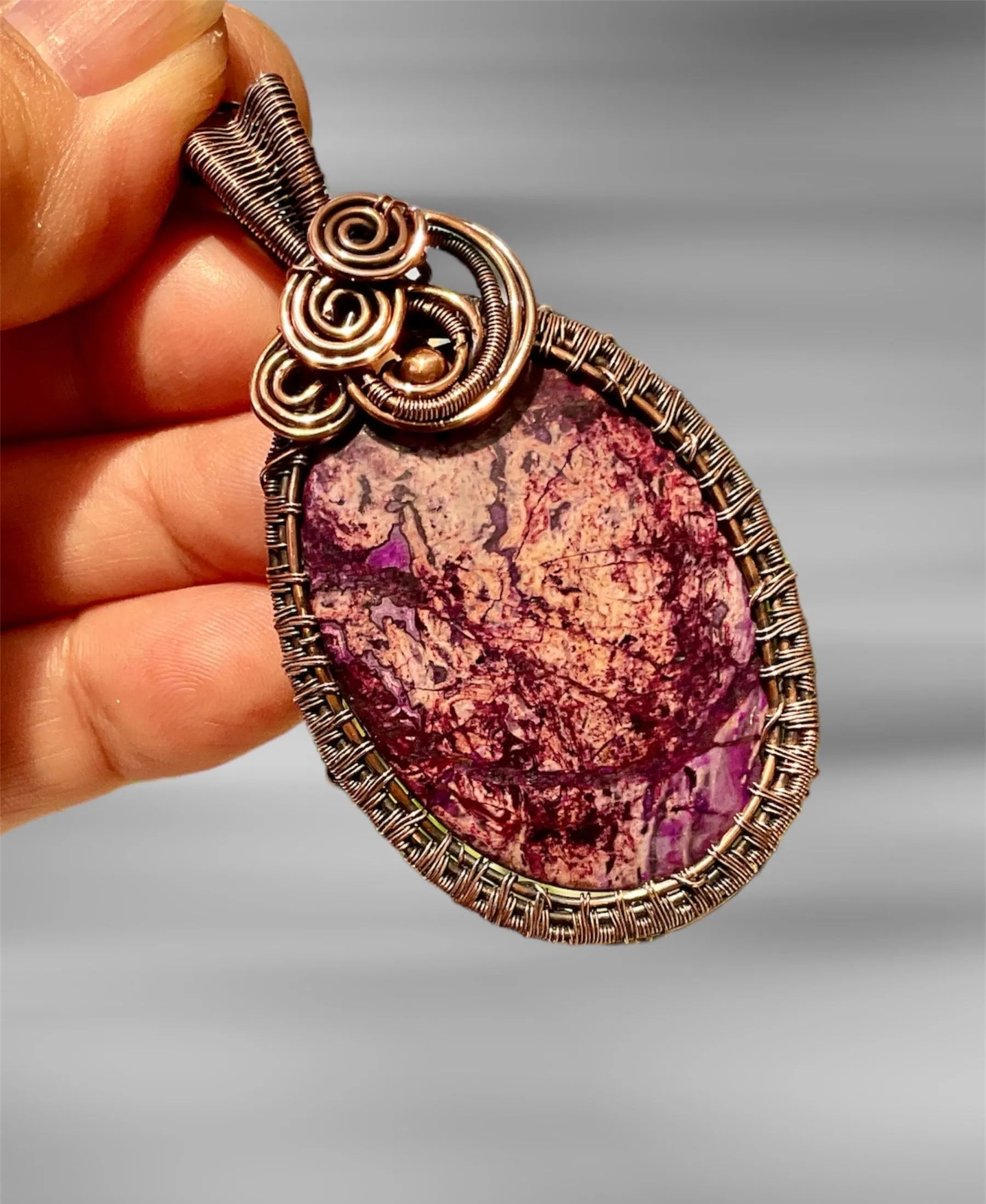 Sugilite Wire Wrapped Pendant